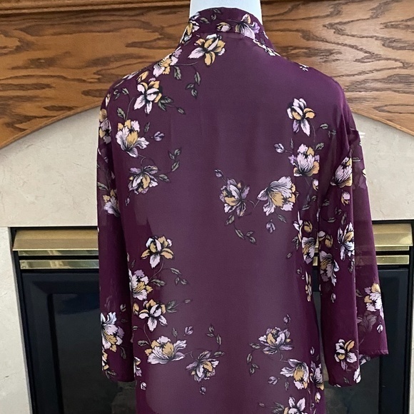 Wallflower‎ Women's Open Front Floral Boho Kimono Sz. XS NWOT - Picture 3 of 7